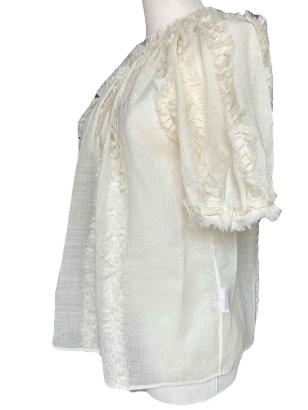 ULLA JOHNSON GRACELLE TOP / COWRIE Cream Size 4 - Picture 8 of 12